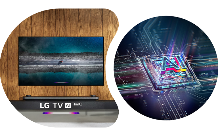 LG OLED evo AI C4 Smart 4K TV with AI Brightness, providing the ability to adjust TV brightness